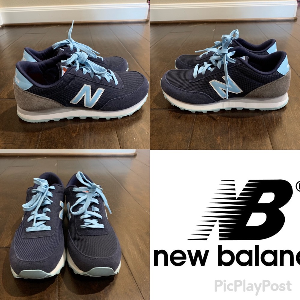 New balance 501 shoes blue classic traditionnel